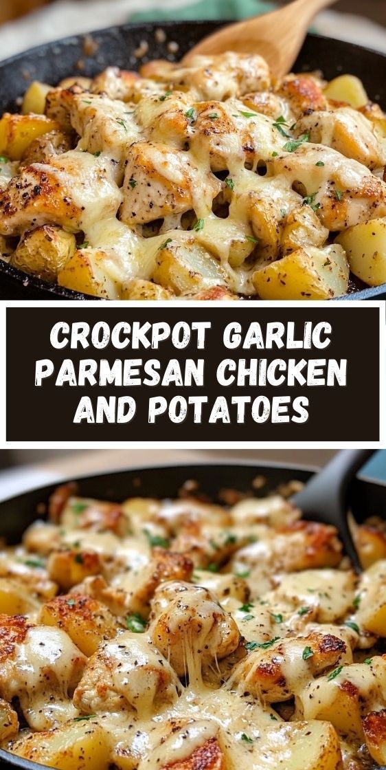 Crockpot Garlic Parmesan Chicken and Potatoes for Busy Weeknights